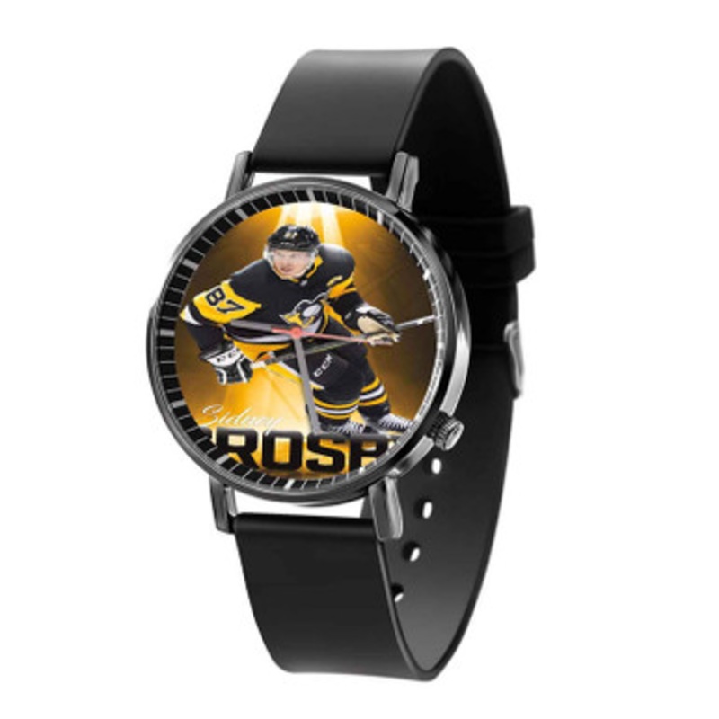 Sidney Crosby Pittsburgh Penguins Black Quartz Watch Unisex With Premium Gift Box