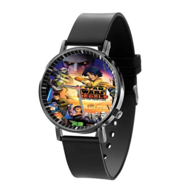 Star Wars Rebels Black Quartz Watch Unisex With Premium Gift Box
