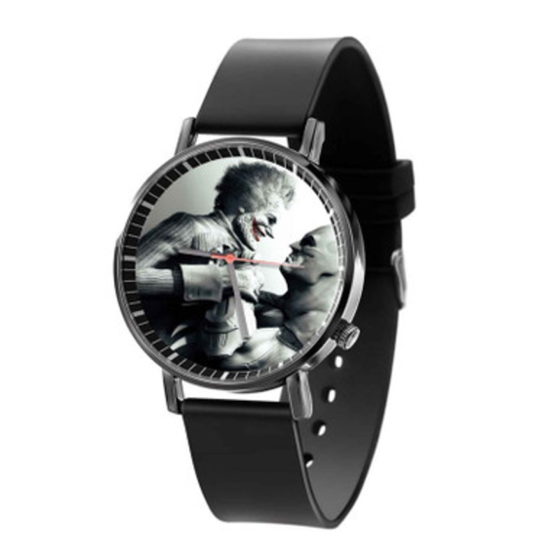 Batman Arkham Origins Batman and Joker Unisex Black Quartz Watch With Premium Gift Box