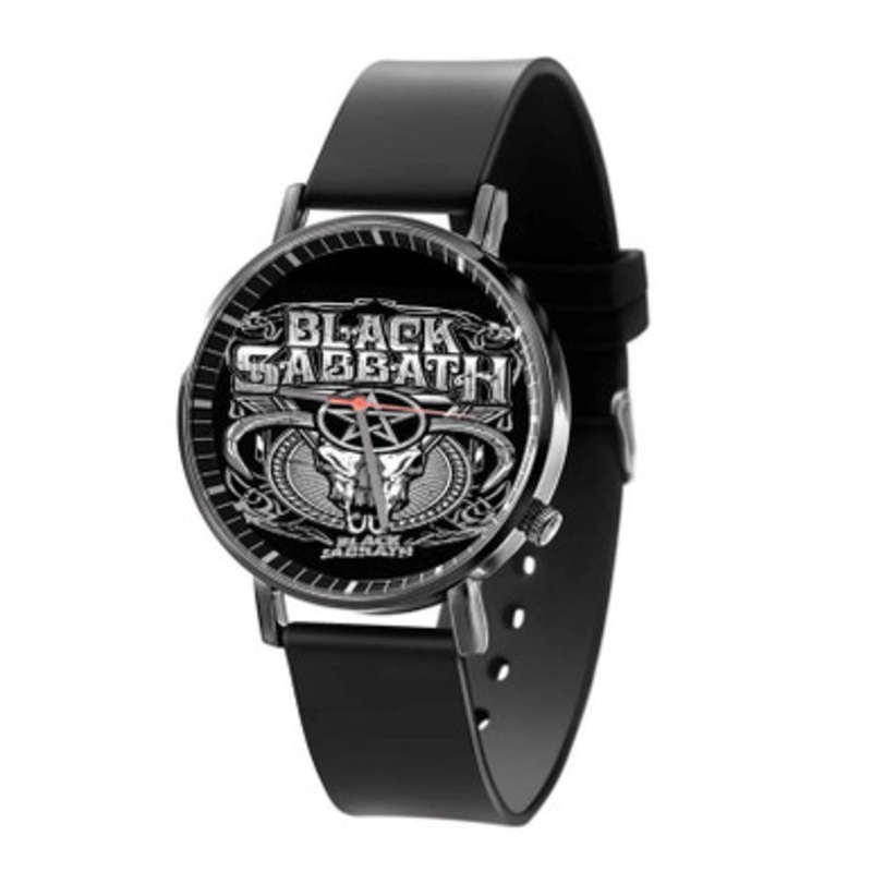 Black Sabbath Print Black Quartz Watch Unisex With Premium Gift Box