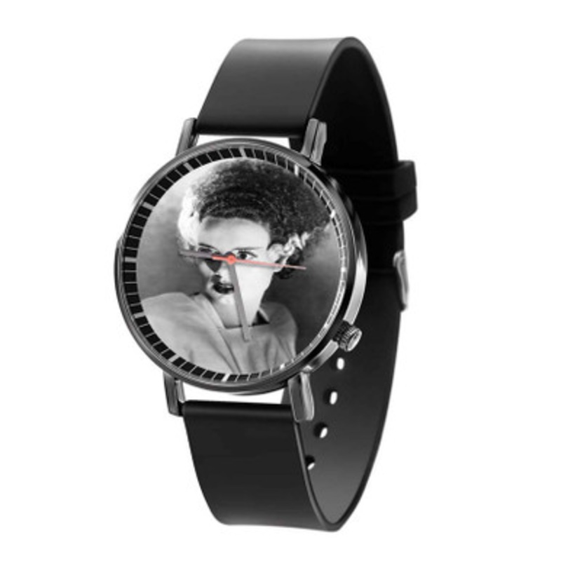 Elsa Lanchester Black Quartz Watch Unisex With Premium Gift Box