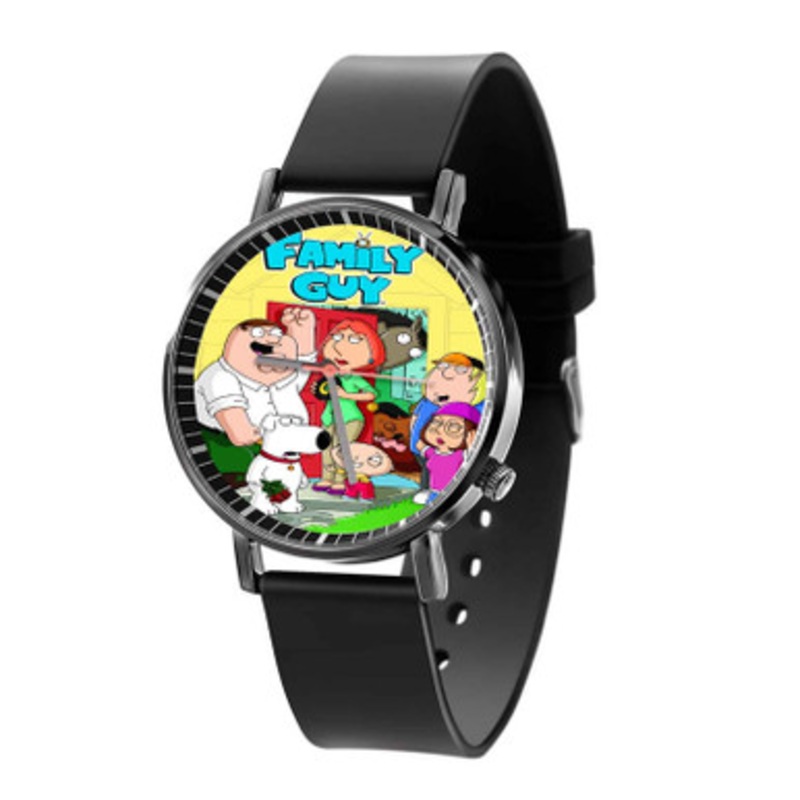 Family Guy Characters Black Quartz Watch Unisex With Premium Gift Box