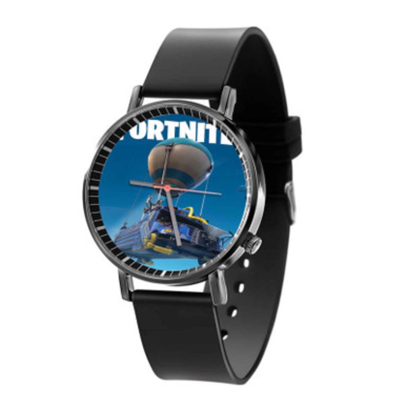 Fortnite Bus Black Quartz Watch With Premium Gift Box for Unisex