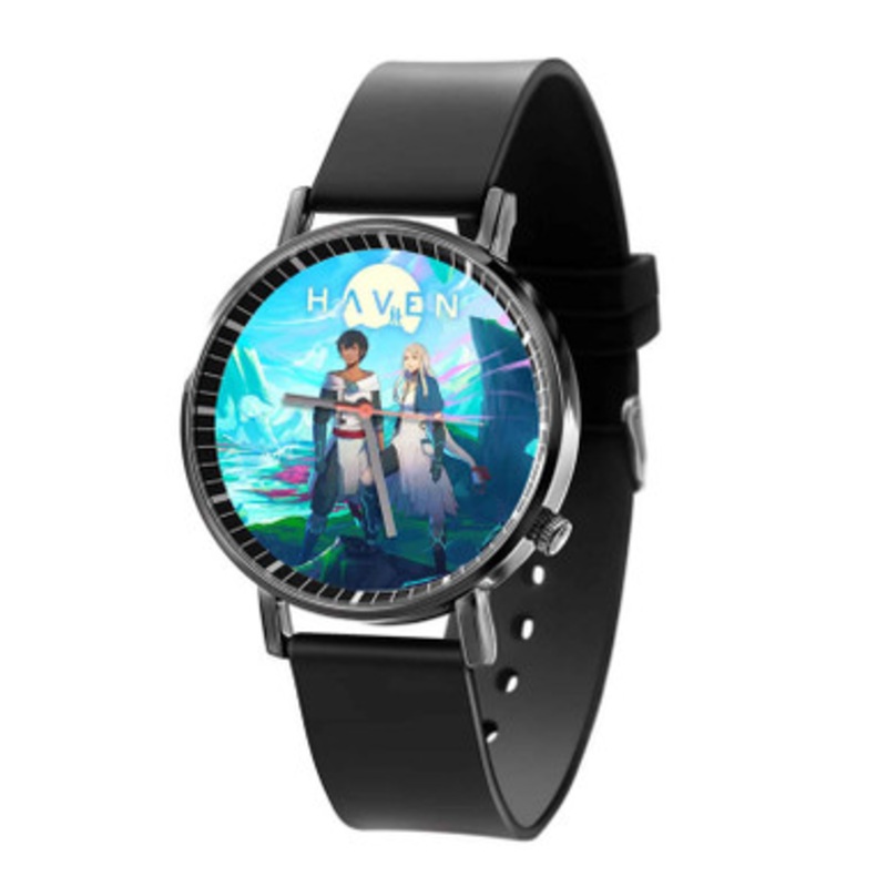 Haven Black Quartz Watch Unisex With Premium Gift Box