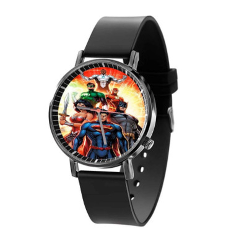 Justice League Black Quartz Watch Unisex With Premium Gift Box