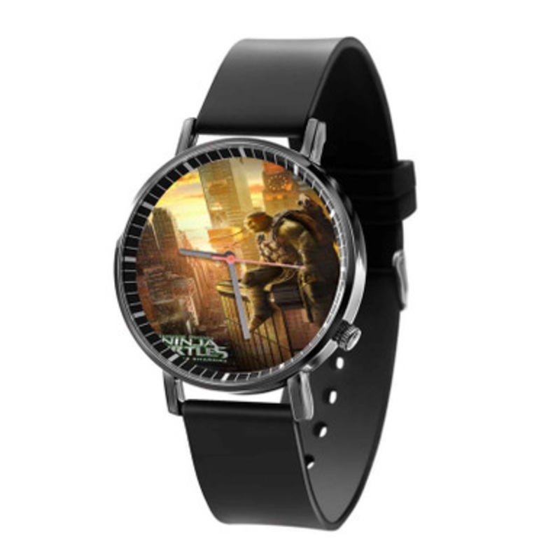 Michelangelo Teenage Mutant Ninja Turtles Out of the Shadows Unisex Black Quartz Watch With Premium Gift Box