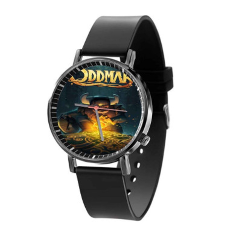 Oddmar Black Quartz Watch With Premium Gift Box for Unisex