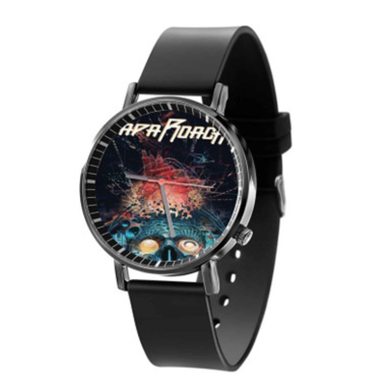 Papa Roach Robot Skull Black Quartz Watch Unisex With Premium Gift Box