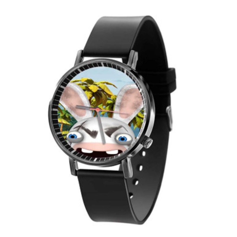 Rabbids Invasion Black Quartz Watch Unisex With Premium Gift Box