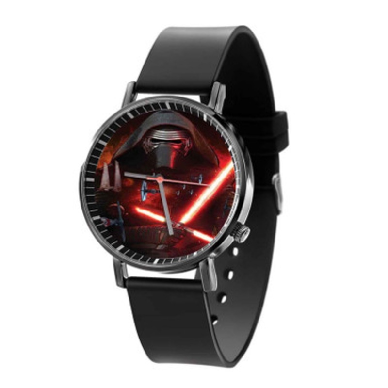 Star Wars The Force Awakens Kylo Ren Lightsaber Black Quartz Watch Unisex With Premium Gift Box