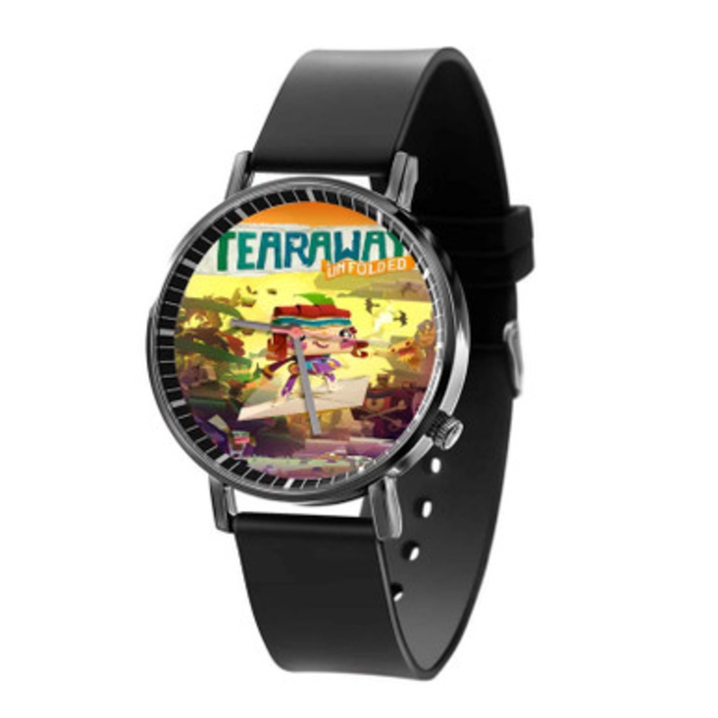 Tearaway Unfolded Black Quartz Watch Unisex With Premium Gift Box