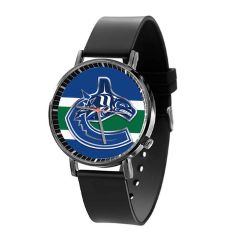 Vancouver Canucks NHL Art Black Quartz Watch Unisex With Premium Gift Box