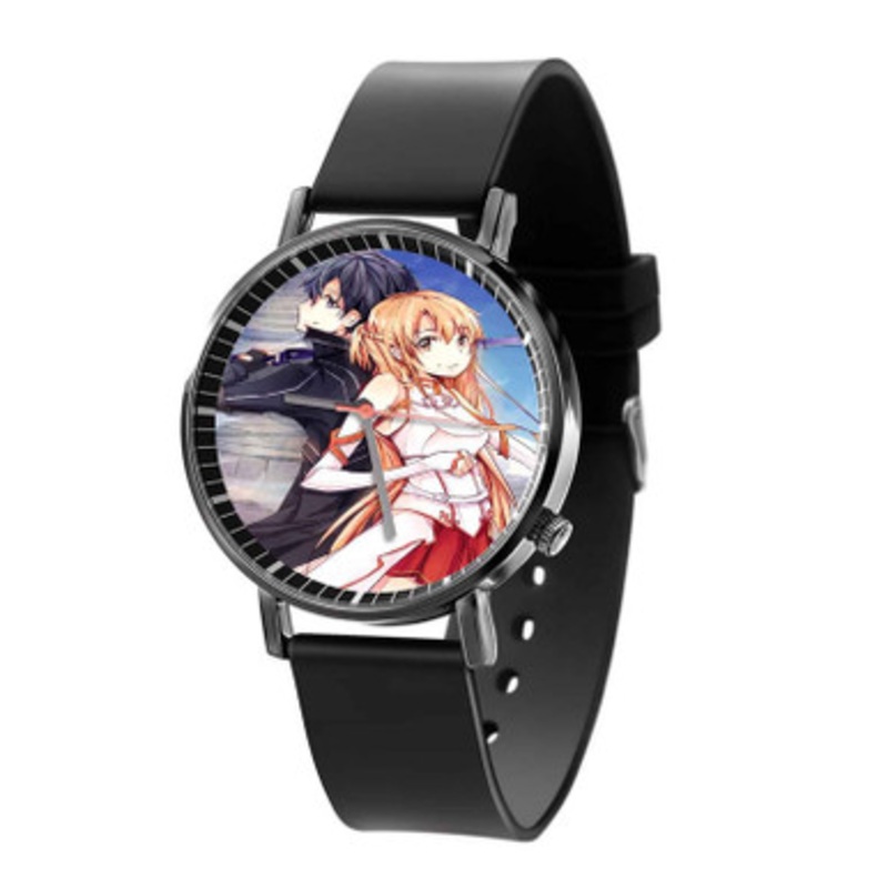 Asuna Kirito Sword Art Online Black Quartz Watch Unisex With Premium Gift Box