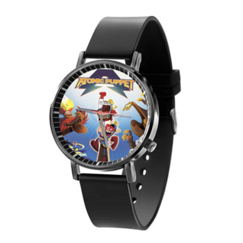 Atomic Puppet Black Quartz Watch Unisex With Premium Gift Box