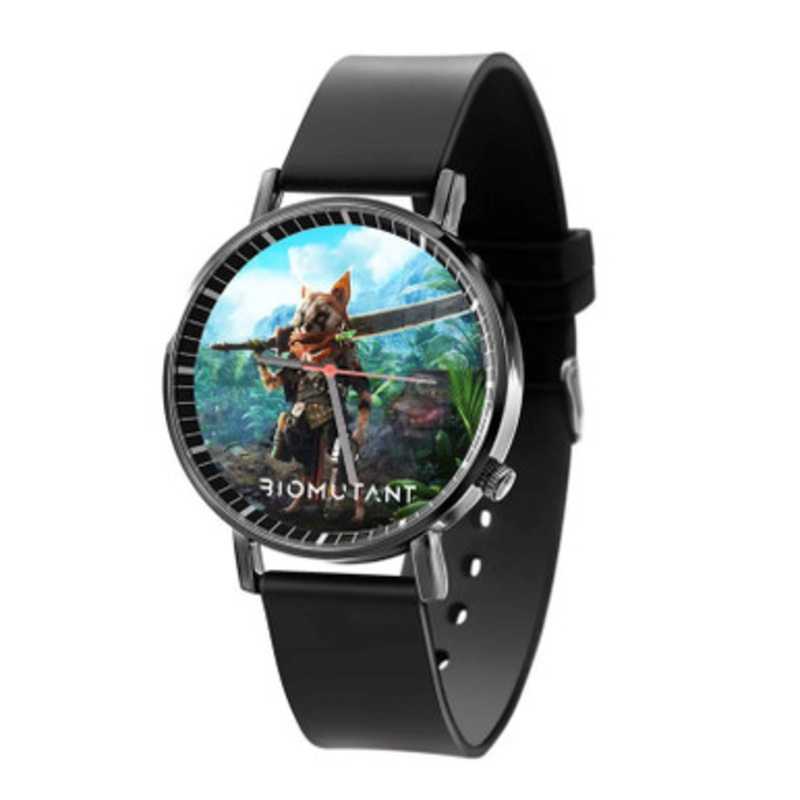 Biomutant Black Quartz Watch Unisex With Premium Gift Box