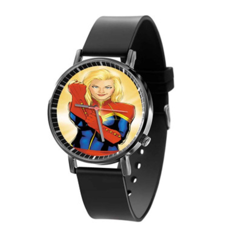 Captain Marvel New Unisex Black Quartz Watch With Premium Gift Box