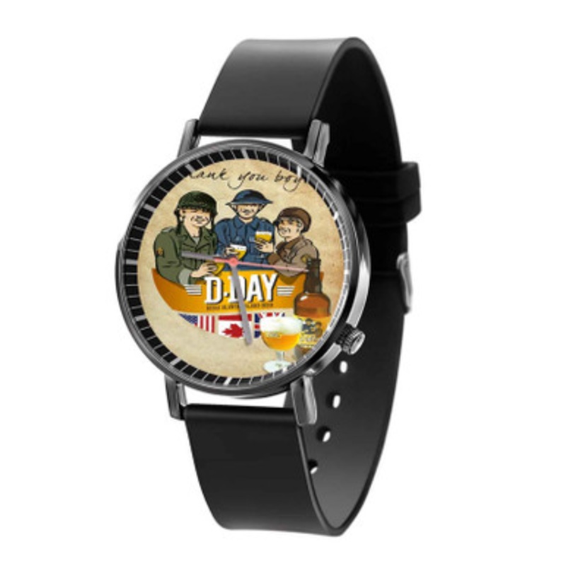 D Day Unisex Black Quartz Watch With Premium Gift Box