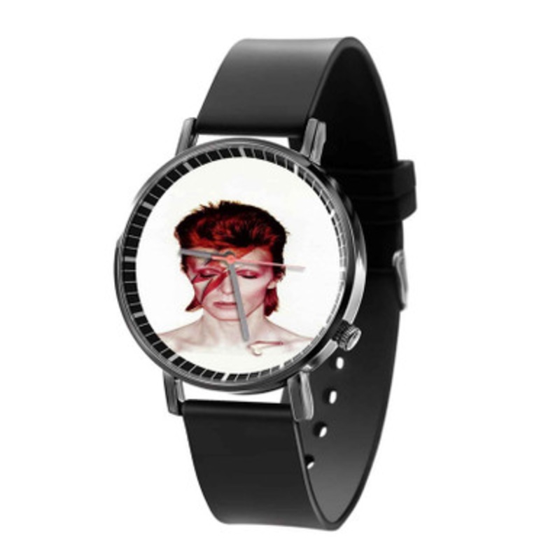 David Bowie Close His Eyes Black Quartz Watch Unisex With Premium Gift Box