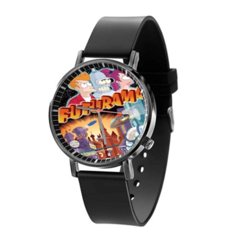 Futurama Cartoon Black Quartz Watch Unisex With Premium Gift Box