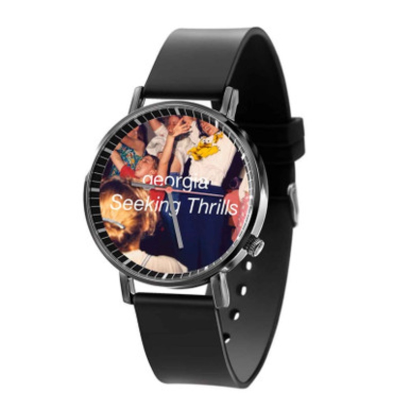 Georgia Seeking Thrills Black Quartz Watch Unisex With Premium Gift Box