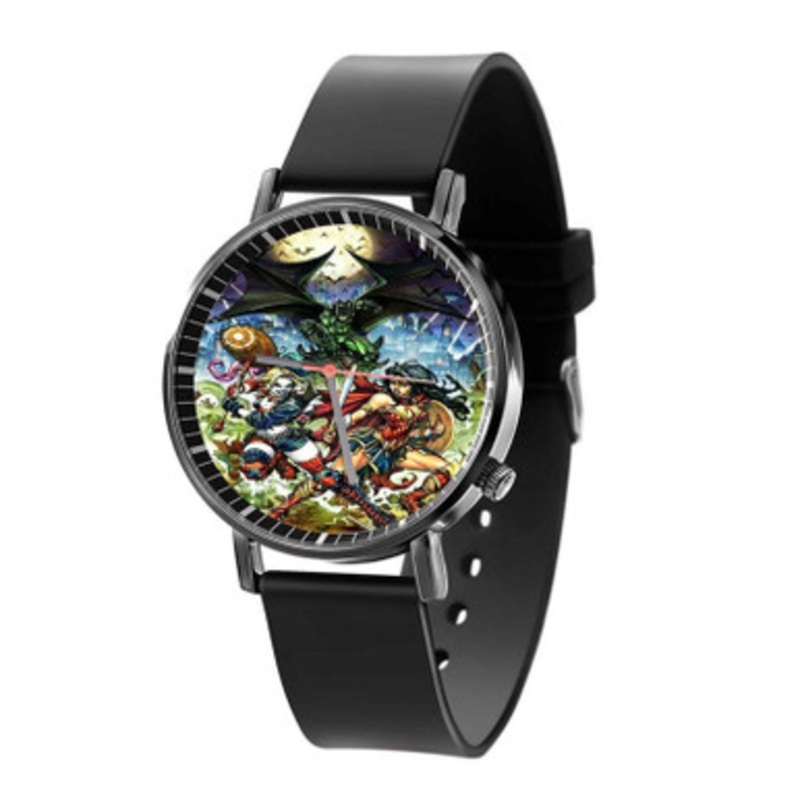 Harley Quinn vs Wonder Woman Unisex Quartz Watch With Premium Gift Box
