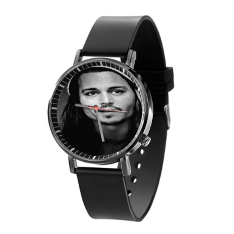 Johnny Depp Black Quartz Watch Unisex With Premium Gift Box
