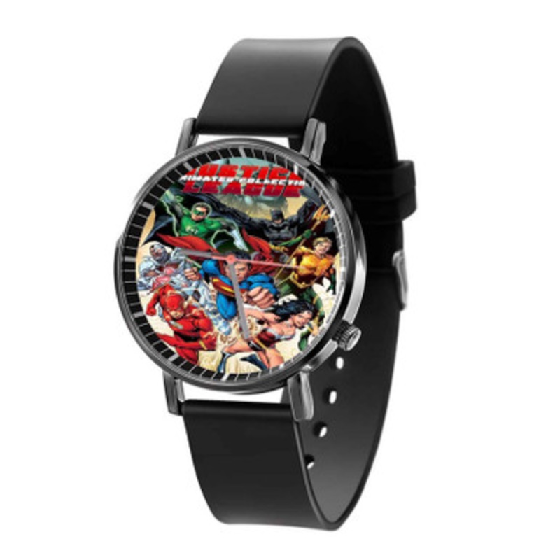 Justice League Superhero Black Quartz Watch Unisex With Premium Gift Box
