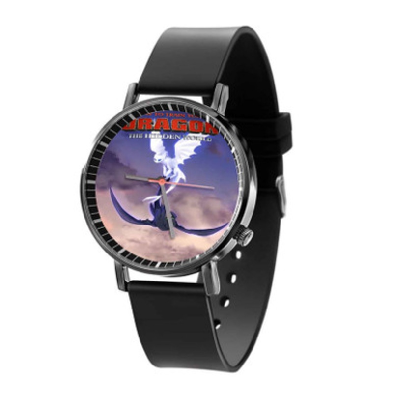 Light Fury and Night Fury Dragon Black Quartz Watch With Premium Gift Box for Unisex