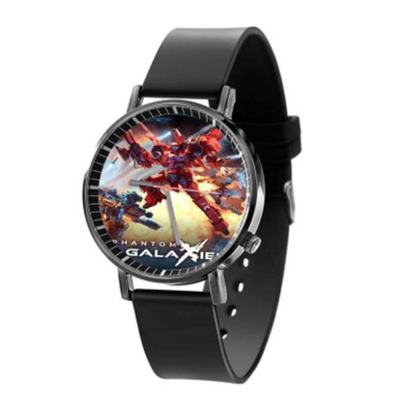 Phantom Galaxies Black Quartz Watch Unisex With Premium Gift Box