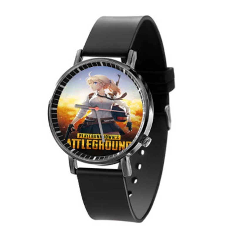 PUBG Anime Black Quartz Watch With Premium Gift Box for Unisex