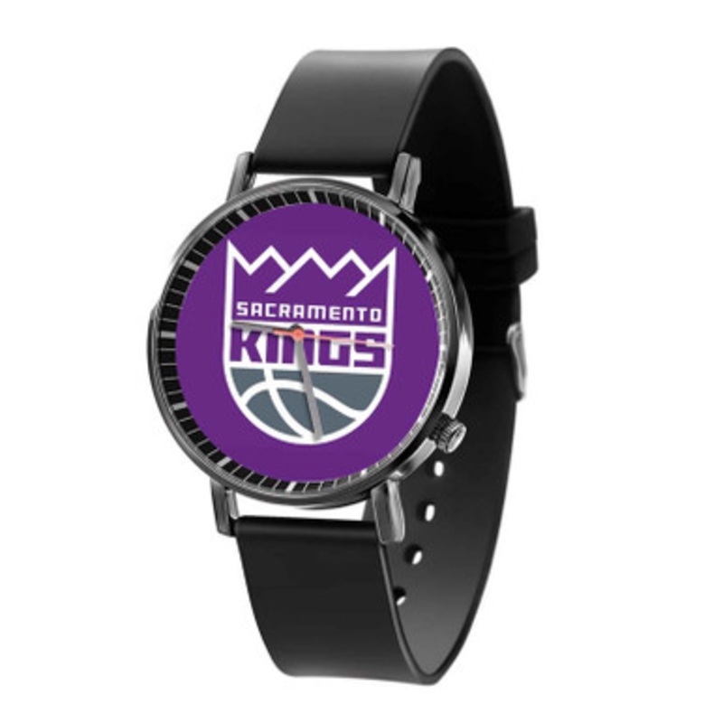 Sacramento Kings NBA Art Black Quartz Watch Unisex With Premium Gift Box