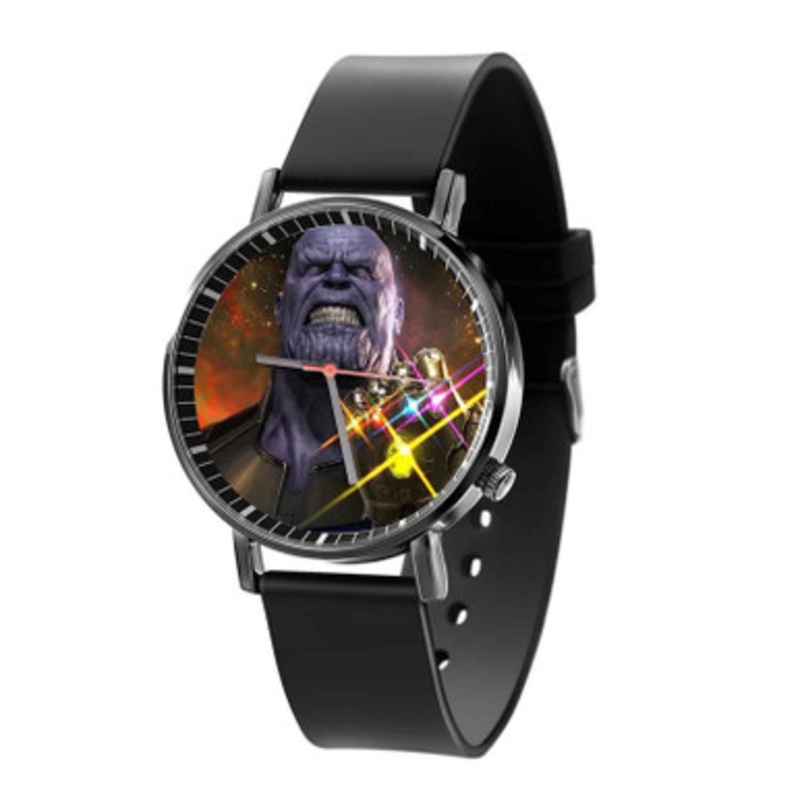 Thanos The Avengers Infinity War Black Quartz Watch Unisex With Premium Gift Box