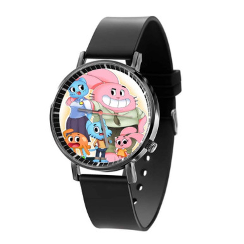 The Amazing World of Gumball Art Black Quartz Watch Unisex With Premium Gift Box