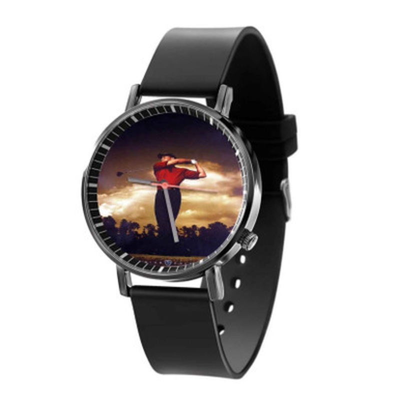 Tiger Woods Golf Black Quartz Watch Unisex With Premium Gift Box