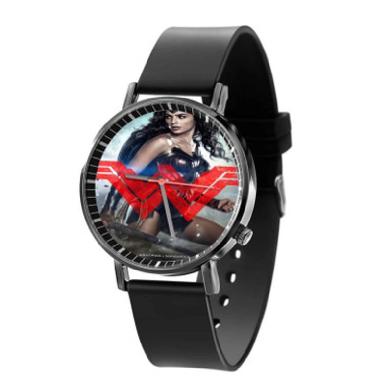Wonder Woman Batman vs Superman Arts Black Quartz Watch Unisex With Premium Gift Box