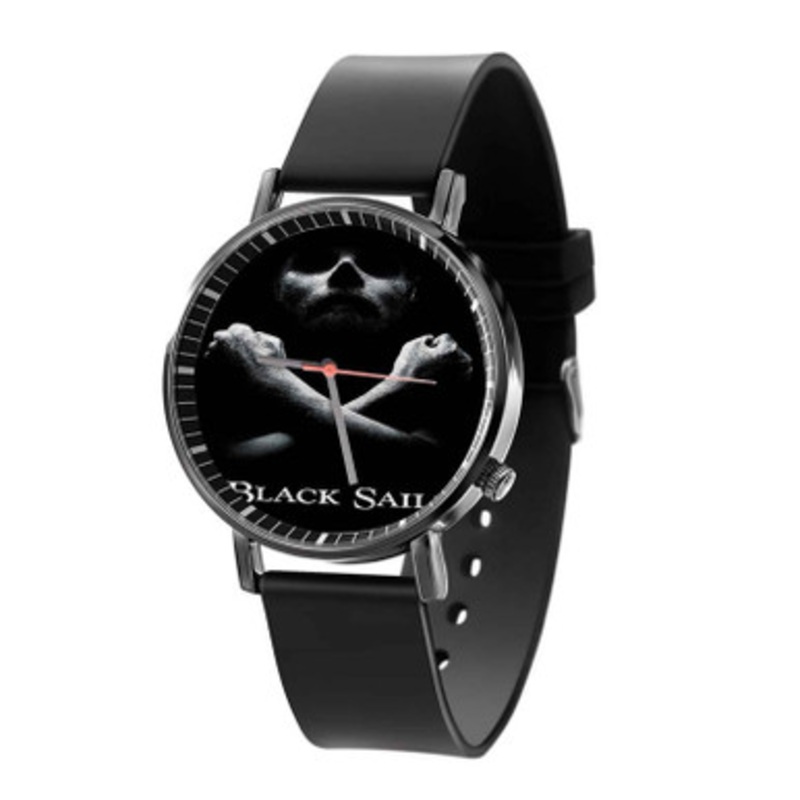 Black Sails Art Black Quartz Watch Unisex With Premium Gift Box
