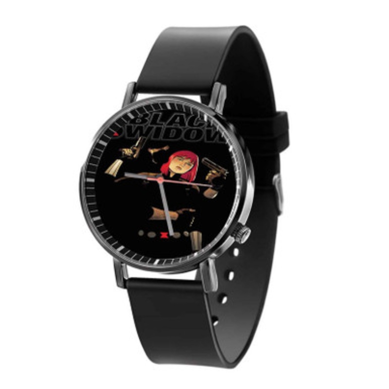 Black Widow Marvel 002 Unisex Black Quartz Watch With Premium Gift Box