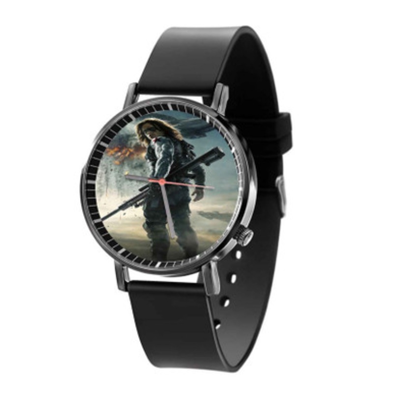 Bucky Barnes Captain America Civil War Black Quartz Watch Unisex With Premium Gift Box