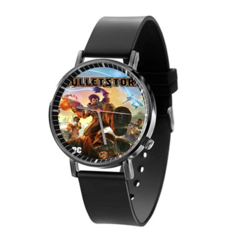 Bulletstorm Black Quartz Watch Unisex With Premium Gift Box