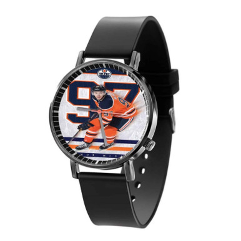 Connor Mc David Edmonton Oilers Black Quartz Watch With Premium Gift Box for Unisex