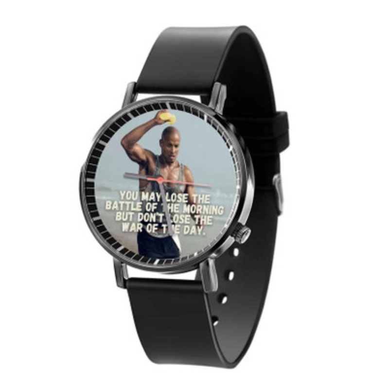 David Goggins Motivational Quotes Black Quartz Watch With Premium Gift Box for Unisex