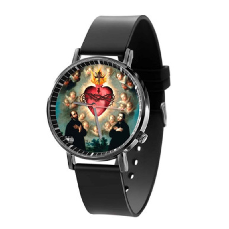 DC The Don SACRED HEART Black Quartz Watch With Premium Gift Box for Unisex