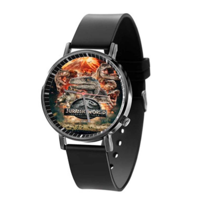 Jurassic World Fallen Kingdom Sell Black Quartz Watch With Premium Gift Box for Unisex