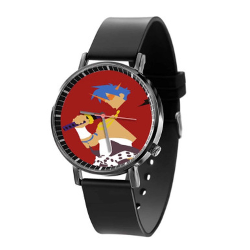 Kamina Gurren Lagann Simple Black Quartz Watch Unisex With Premium Gift Box