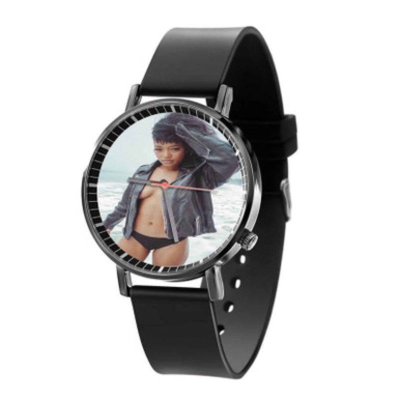 Keke Palmer Black Quartz Watch With Premium Gift Box for Unisex