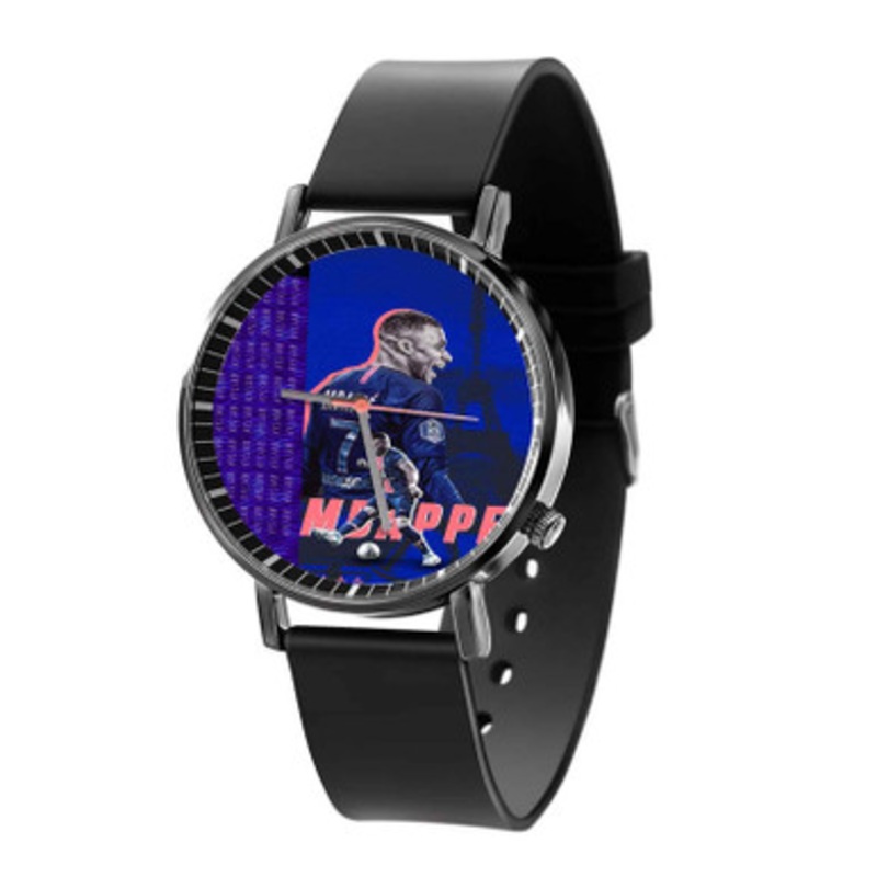 Kylian Mbappe PSG Black Quartz Watch Unisex With Premium Gift Box