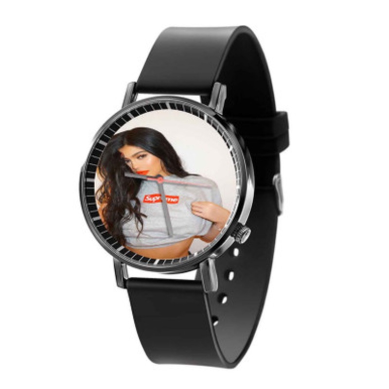 Kylie Jenner Quality Black Quartz Watch With Premium Gift Box for Unisex