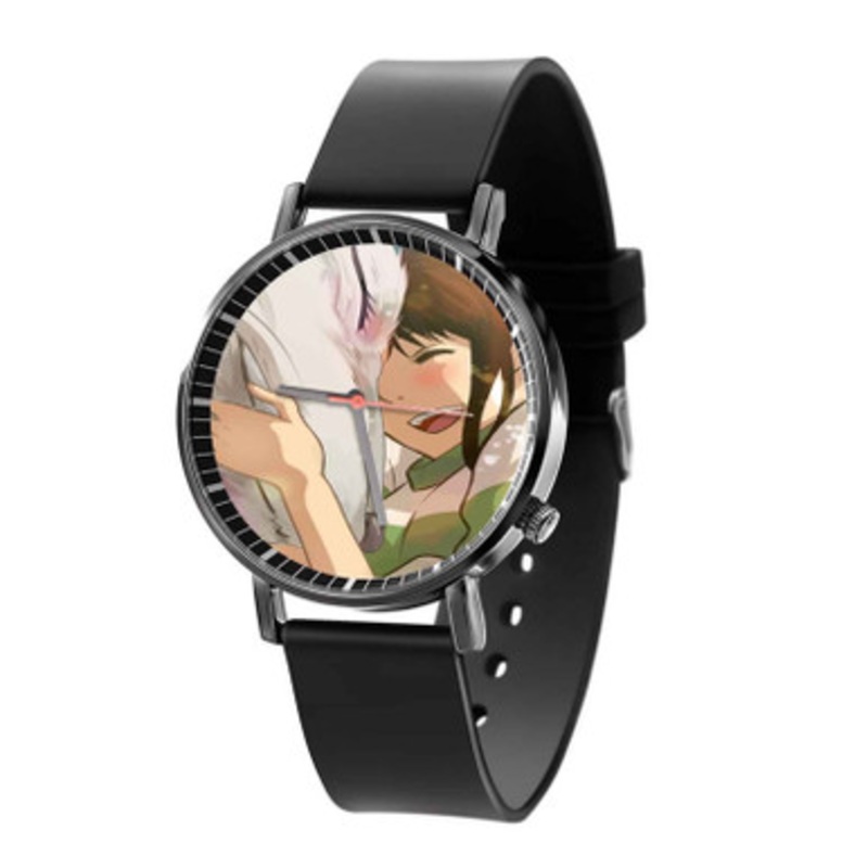 Spirited Away Haku and Chihiro Black Quartz Watch Unisex With Premium Gift Box