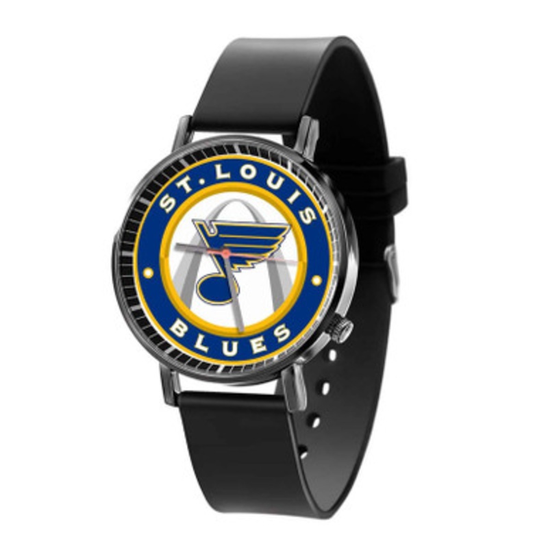 St Louis Blues NHL Sport Black Quartz Watch Unisex With Premium Gift Box
