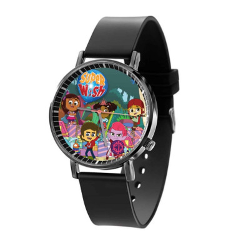 Super Wish Black Quartz Watch With Premium Gift Box for Unisex